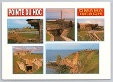 Pointe du Hoc & Omaha Beach in Normandy France c1990s Postcard picture