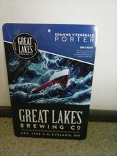 GREAT LAKES BREWING CO. EDMUND FITZGERALD PORTER METAL BEER SIGN 12
