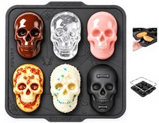 Richly Detailed Skull Baking Pan with Metal Reinforced Frame, Easy Release Si... picture
