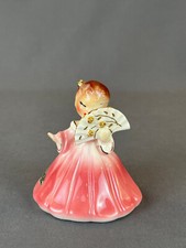 Josef Originals SECRET PAL w/FAN in Pink 3 ½” Figurine 1950's (A) picture
