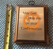 May God Bless You On Your Confirmation Vintage Plaque Kosher Blessed Wooden Sign picture