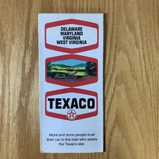 Texaco Map Delaware Maryland Virginia West Virginia Washington 1969 Gas and Oil picture