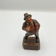Vintage Hand Carved Wood Sculpture Marked Italy picture