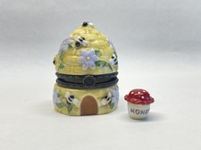 National Home Gardening Club Porcelain Trinket Box Beehive With Trinket PHB picture