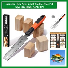 Versatile Japanese 6-Inch Double-Edge Hand Saw - Perfect for Woodworking & DIY picture