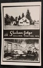 RPPC 1958 Shaham Lodge Boulder Junction, Wisconsin 3 Cent Stamp picture