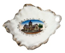 TOLONO , ILLINOIS IL Antique M.E. CHURCH Souvenir WHEELOCK China Dish Plate picture
