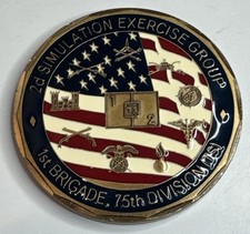 Challenge Coin US Army 2d Simulation Exercise Group 1st Brigade 75th Division TS picture