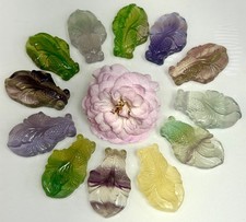 Wholesale Lot 12 PCs 4cm Natural Fluorite Goldfish Crystal Healing Energy picture