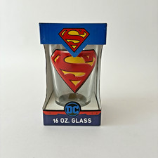 DC Comics Superman Classic Logo 16oz Pint Glass Superhero ICUP #16292 picture
