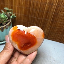 64-54-24mm Rare NATURAL red agate Hand polishing heart Crystal specimen A5109 picture