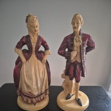 Vintage Roman Art Co. Inc Chalk figure Robia Ware Woman & Man Dancing 1940s picture