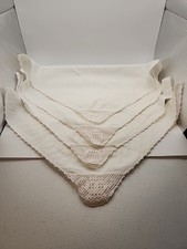 Set Of 4 Fabric Napkins With Tatting Or Crocheted Details picture