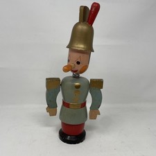 Vintage Wood British Policeman Bobblehead 12.5