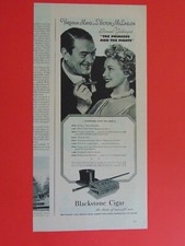 1944 BLACKSTONE CIGAR Successful Men Viginia Mayo print ad picture