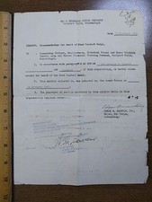 WWII ephemera recommendation for good conduct medal for private 1943 Mississippi picture