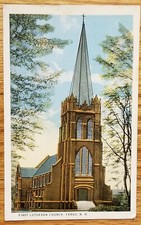 First Lutheran Church Fargo North Dakota ND Postcard PC 1920s Curteich Unused picture