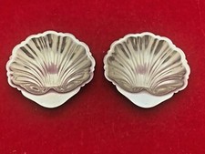 Vintage Hanle & Debler Pewter Wine Taster Set of 2 Scallop Shell Design picture