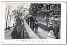 c1905's River Side Park Tourists Horse Buggy & Drive View New York NY Postcard picture
