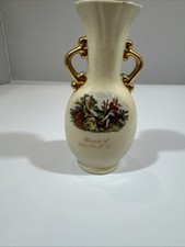 Vintage Porcelain Gilded Regency Vase Handles Souvenir Columbia SC MCM picture