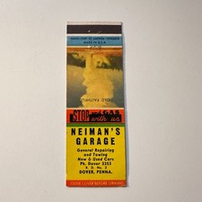 Neiman's Garage Gen Repairing Dover Penna Vintage Matchbook Cover 5MB126-3-1 picture