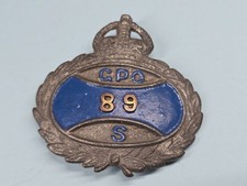1920s-30s British GPO General Post Office Postman Cap Badge No 89 S UK England picture