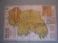 IRELAND AND NORTHERN IRELAND MAP+ HISTORIC IRELAND National Geographic Apr. 1981 picture