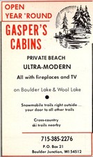 Gasper's Cabins Private Beach Ultra-Modern Boulder Junction WI 1979 Ad 4AF2-S52 picture