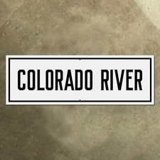 Arizona Colorado River highway bridge road sign US route 66 1940s 36x12 picture