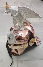 Imperial Eagle German Militaria Prussian Officer Pickelhaube Copper Helmet Gift picture