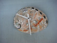Vintage Polished Abalone Shell Clock 