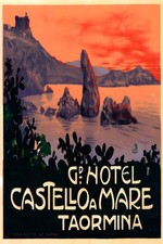 Vintage Italian Travel Poster 🎨 - Taormina Hotel Castello a Mare - 1920s picture
