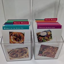 Vintage Easy Everyday Cooking Recipe Cards 1068 Cards 19 Sections 2 Clear Cases picture