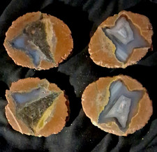 Oregon Blue/Gray Agate Chalcedony Geode/Thunderegg Halves Picked, Cut, Polished. picture