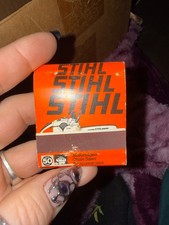 Vintage Jumbo Stihl Chainsaws Matchbook Full Unstruck Pink Feature Matches Rare picture