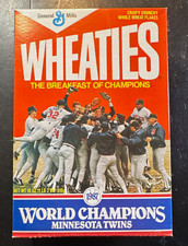 Vintage  1987 Minnesota Twins World Champions Wheaties Cereal Box picture