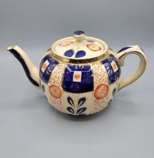 Vintage Sudlow’s Burslem England Gaudy Welsh Teapot Holds 36 Oz. picture
