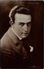 Harold Lloyd Portrait RPPC Postcard 1914 Silent Film Star Sweden picture