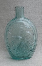 Antique Patriotic Eagle Flask with Open Pontil picture