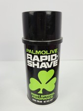 vintage palmolive rapid shave irish spring black can NOS 11OZ FULL picture