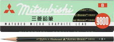 Mitsubishi Pencil pencil 9800 B K9800B dozen (12 pieces) picture