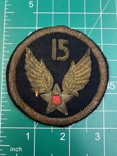 WWII 15th Air Force Theater Made Italian Made Bullion Patch picture