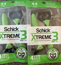 (2) Schick Men's Xtreme SENSITIVE 3-Blades Disposable Razors 4ct = 8 total picture