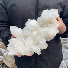 6.9lb Natural Clear White Quartz Crystal Cluster Rough Healing Specimen picture