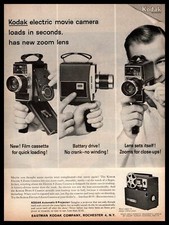 1963 Kodak Electric 8 Zoom 8mm Home Movie Camera Vintage Projector Print Ad picture