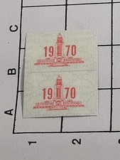 VTG 1970 NEBRASKA License Plate STICKER Date TAB Tag NE NOS (New Old Stock) PAIR picture