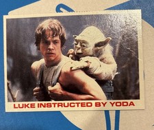 1980 Burger King Star Wars Card Luke Instructed by Yoda Vintage Card Skywalker picture