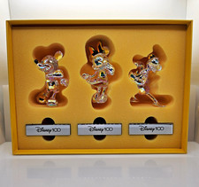 Disney Disney 100 Crystal Figurines Set of 3 Mickey Minnie Donald Boxed picture