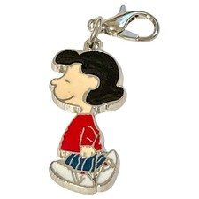 Peanuts Snoopy Lucy Van Pelt Clip On Charm Zipper Pull Purse Charm Signed Enamel picture
