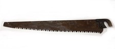 Vintage 1840’s Henry Disston & Son ~ 2 Man Cross Cut Logging Saw ~ 4ft Long READ picture